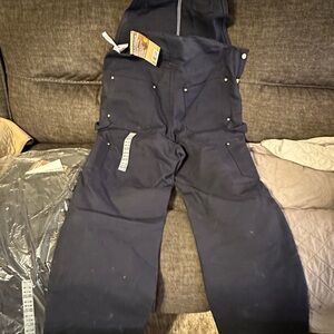 Carhartt Quilt-Lined Zip-to-Thigh Bib Overalls 36”x32”